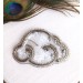 beaded cloud brooch gray 