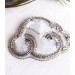 beaded cloud brooch gray 