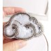 beaded cloud brooch gray 