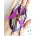 Multi layered earrings made from genuine leather