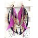 Multi layered earrings made from genuine leather