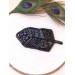 beaded black brooch  for coat