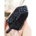 beaded black brooch  for coat