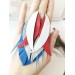 Multi layered earrings made from genuine leather