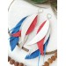 Multi layered earrings made from genuine leather