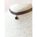 genuine leather choker necklace