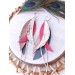 Multi layered earrings made from genuine leather