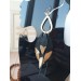Multi layered earrings made from genuine leather