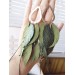 Multi layered earrings made from genuine leather