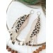 Multi layered earrings made from genuine leather