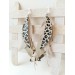 Multi layered earrings made from genuine leather