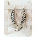 Multi layered earrings made from genuine leather