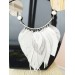 white bib evening jewelry 