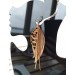 Unique high quality hand cut genuine leather feather earrings.