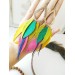 Multi layered earrings made from genuine leather