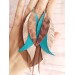  long dangle leaf earrings