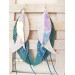 Multi layered earrings made from genuine leather