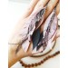 Multi layered earrings made from genuine leather