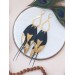 Multi layered earrings made from genuine leather