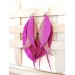 Multi layered earrings made from genuine leather