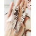 Multi layered earrings made from genuine leather