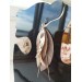Multi layered earrings made from genuine leather