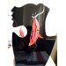 warm orange long feathers earrings genuine leather jewelry  