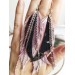 leather feather earrings pink genuine leather jewelry 
