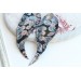 printed black long feathers earrings genuine leather jewelry  
