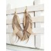 Multi layered earrings made from genuine leather