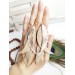 Multi layered earrings made from genuine leather