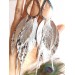 Multi layered earrings made from genuine leather