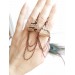 sand brown drop chain leather earrings genuine leather jewelry 
