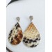 medium drop earrings genuine leather jewelry  stud earrings