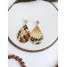 medium drop earrings genuine leather jewelry  stud earrings