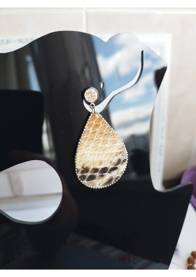 medium drop earrings genuine leather jewelry  stud earrings