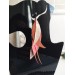 long leather feather earrings genuine leather jewelry metallic gray