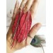 Unique high quality hand cut genuine leather feather earrings.