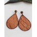 medium drop earrings genuine leather jewelry  stud earrings