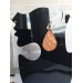 medium drop earrings genuine leather jewelry  stud earrings