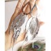 Multi layered earrings made from genuine leather