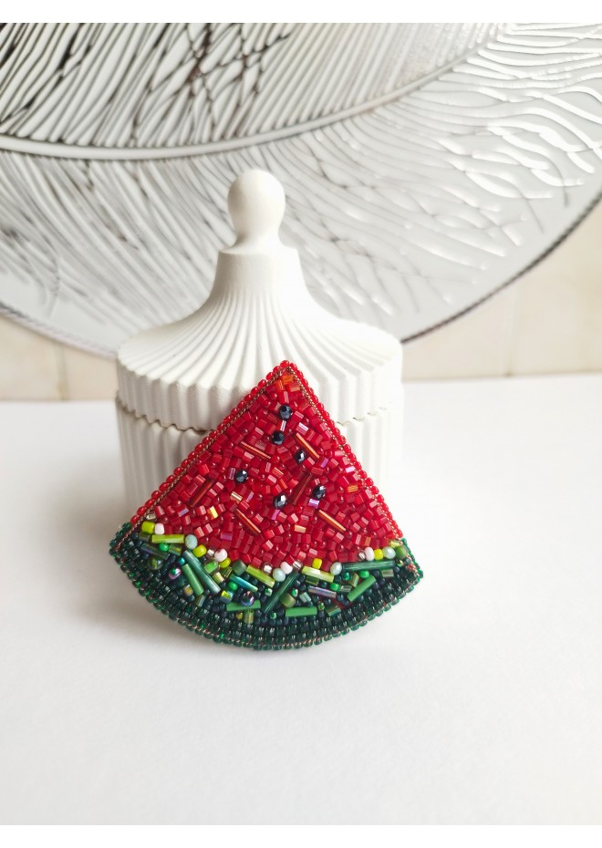 beaded watermelon brooch  for coat