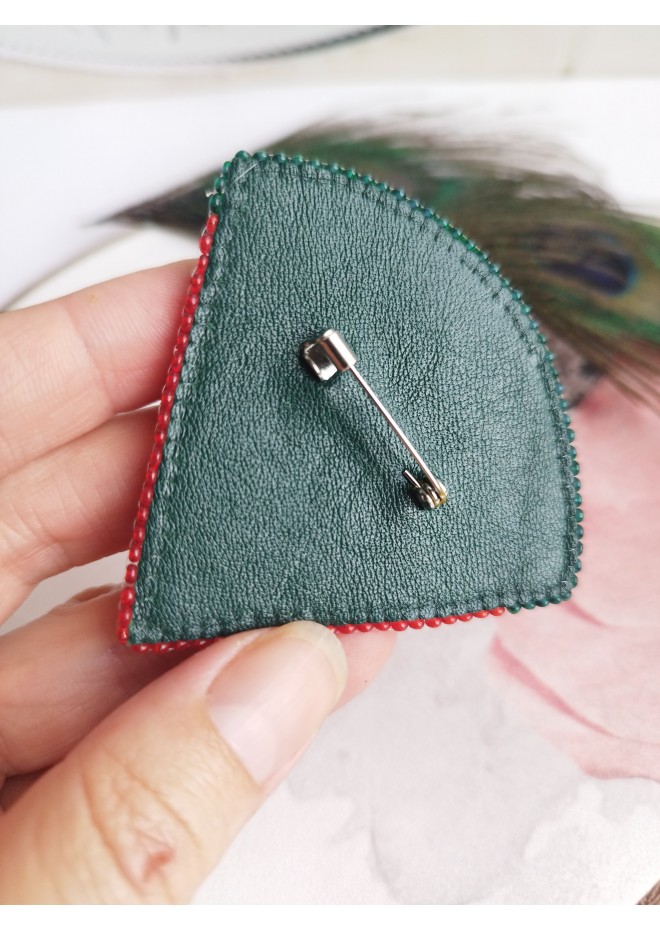 beaded watermelon brooch  for coat