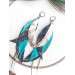 long leather feather earrings genuine leather jewelry animalprint 