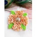 beaded flower brooch peach