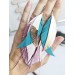 long leather feather earrings genuine leather jewelry animalprint 