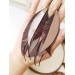 long leather feather earrings genuine leather jewelry 