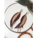 long leather feather earrings genuine leather jewelry 