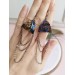 black drop chain leather earrings genuine leather jewelry 