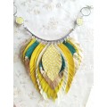 bright neon yellow and green evening jewelry